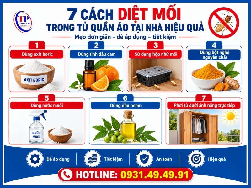 cách diệt mối trong tủ quần áo tại nhà hiệu quả