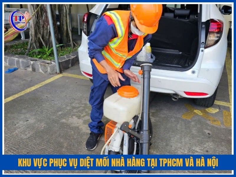 Khu vực phục vụ diệt mối nhà hàng tại TPHCM và Hà Nội