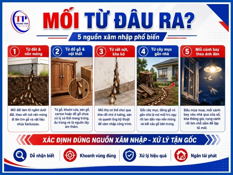 Mối từ đâu ra? Các nguồn gốc phổ biến