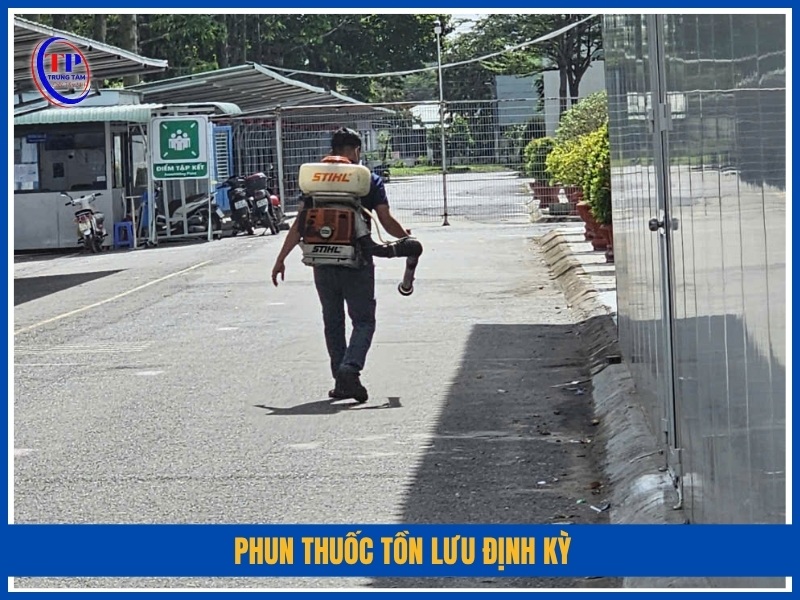 Phun thuốc tồn lưu định kỳ cho kho gỗ