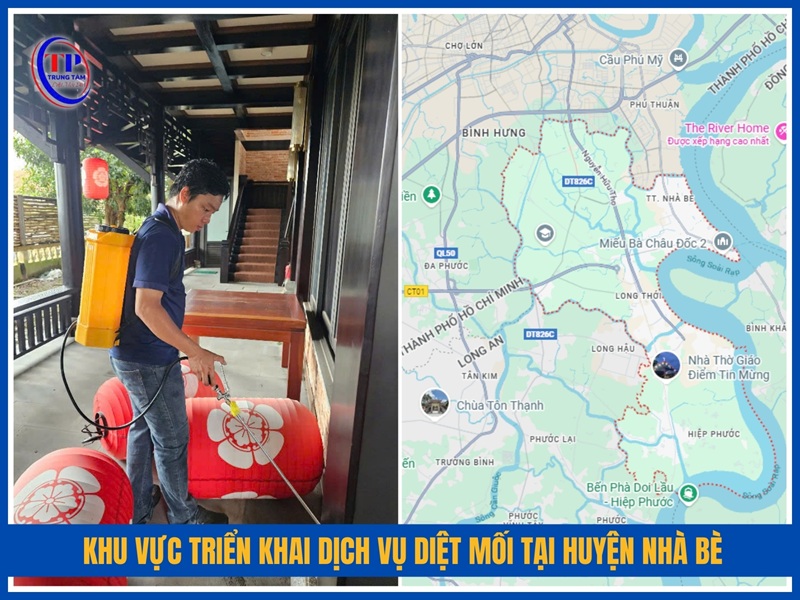 Khu vực triển khai dịch vụ diệt mối tại Huyện Nhà Bè