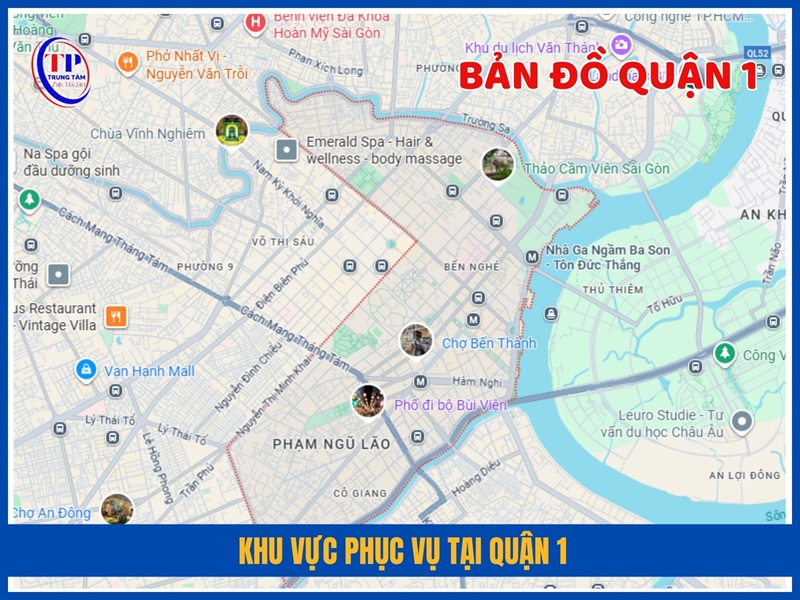 Khu vực phục vụ tại Quận 1