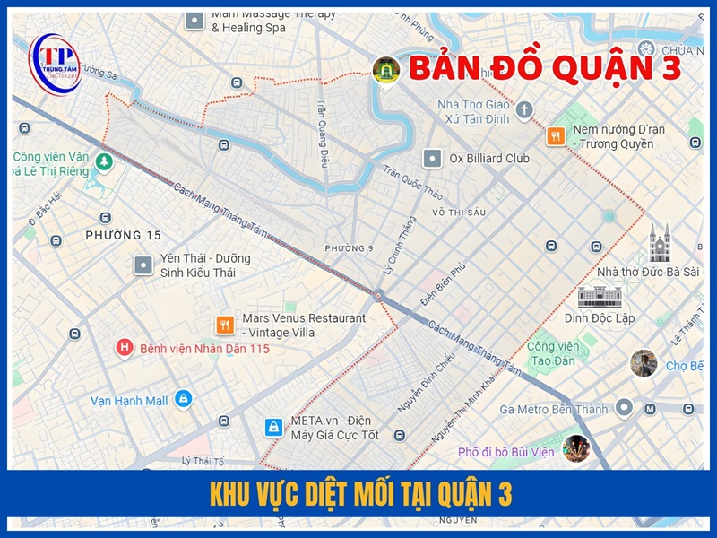Khu vực phục vụ tại Quận 3