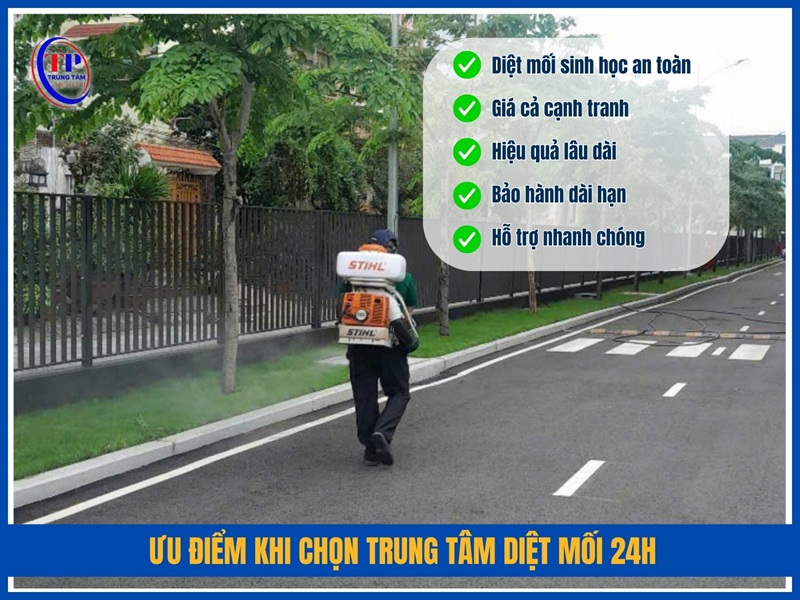Ưu điểm khi chọn Trung Tâm Diệt Mối 24H