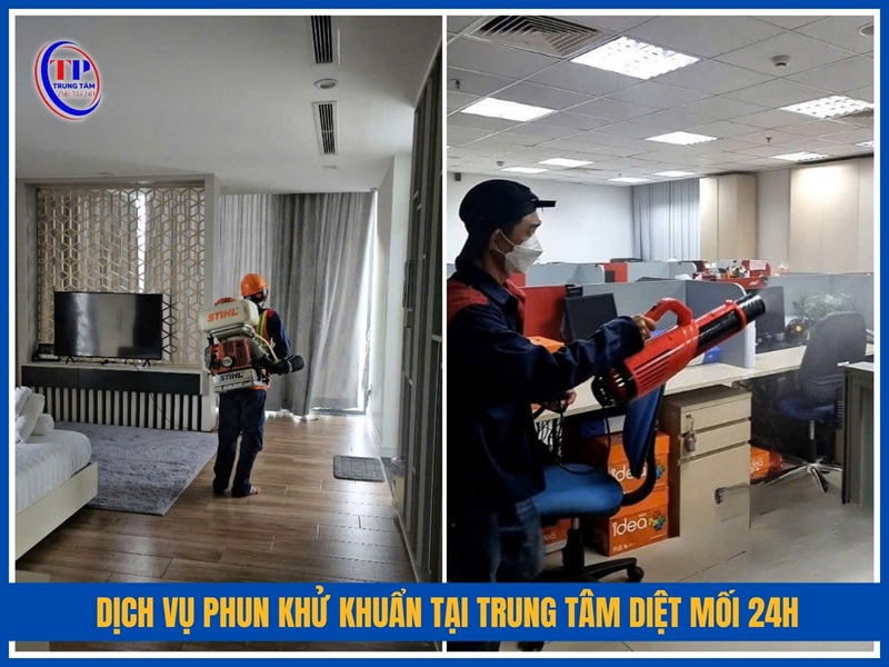 Dich vu phun khu khuan tai Trung Tam Diet Moi 24H