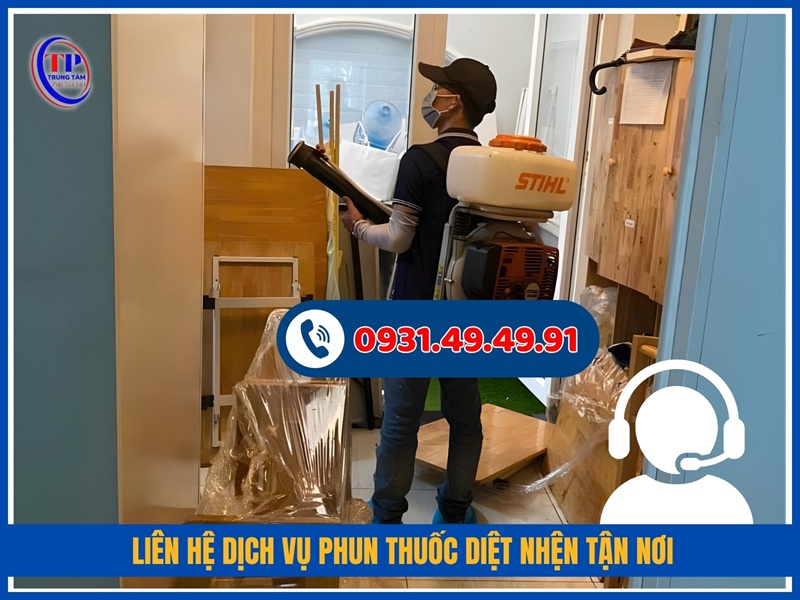 Liên hệ dịch vụ phun thuốc diệt nhện tận nơi