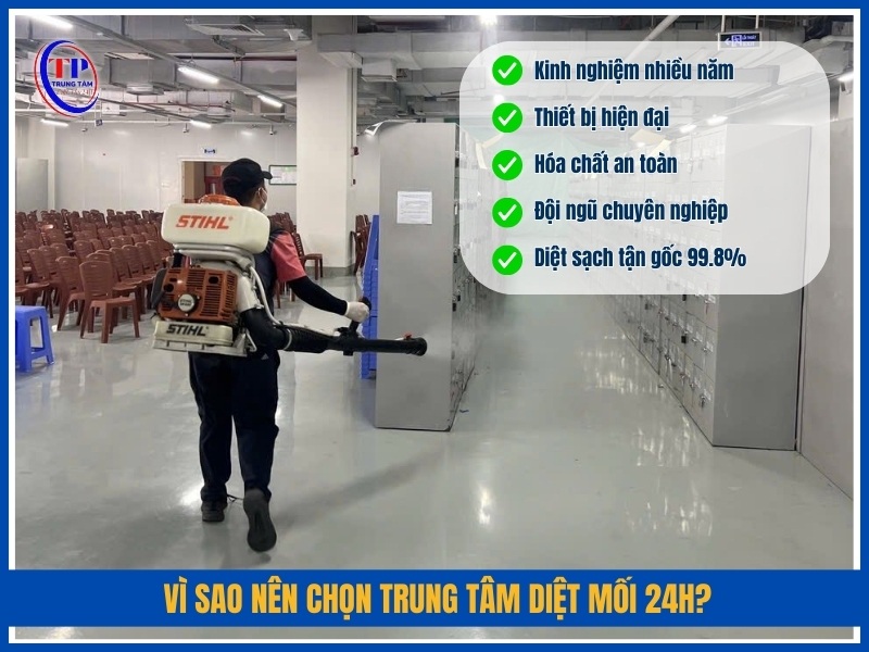 Vì sao nên chọn Trung Tâm Diệt Mối 24H?